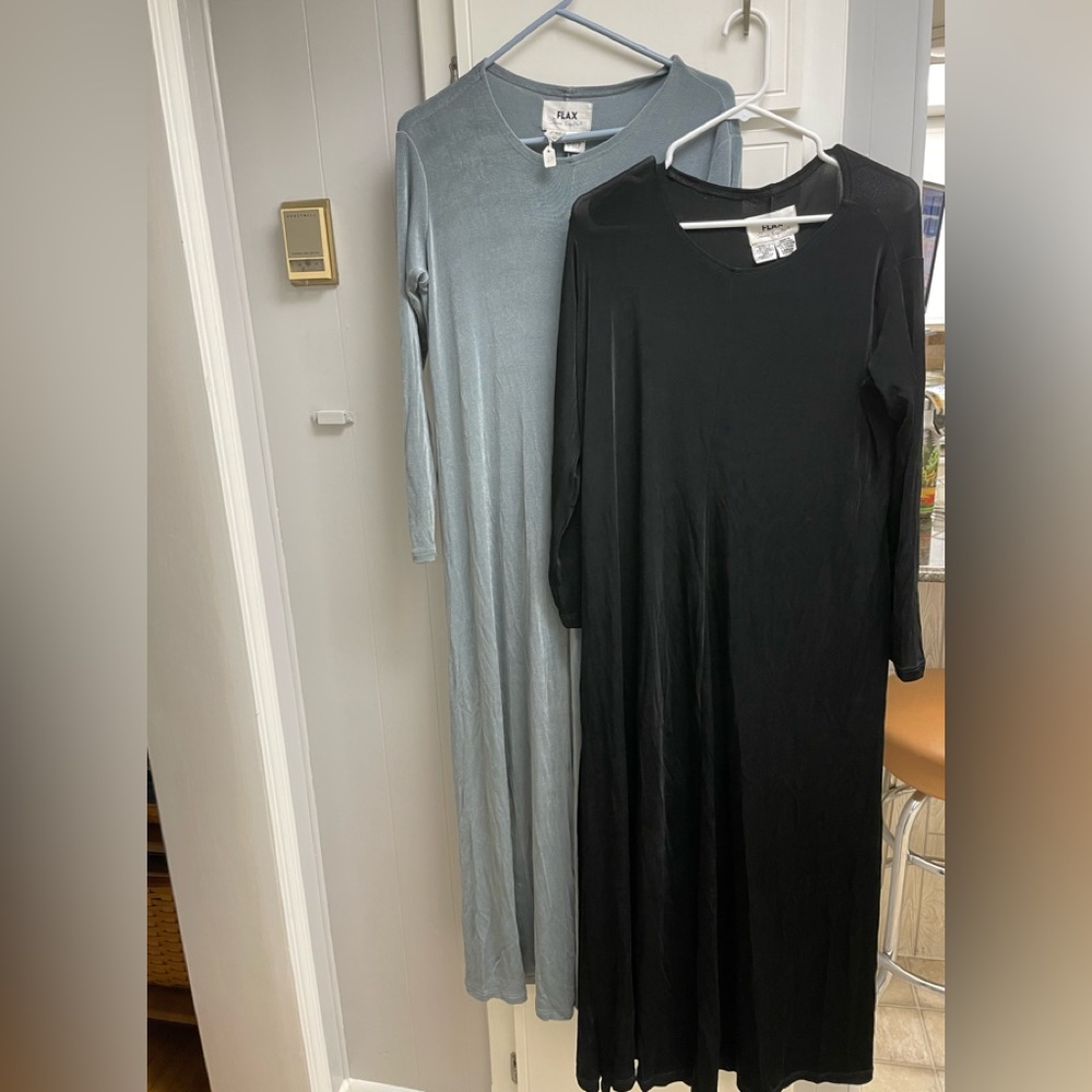 2 Dresses Black & Silver Blue